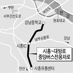 시흥.대방로 버스 중앙차로제 실시